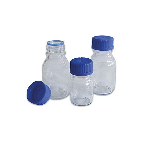 Flaska  Glas-  250ml blått skruvlock /10st